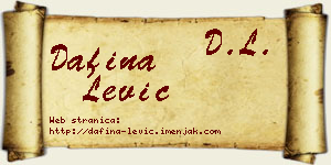 Dafina Lević vizit kartica